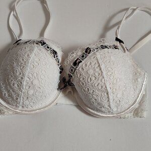Ladies SZ 32D Victoria's Secret White Sexy Little Things Lace Convertibl…